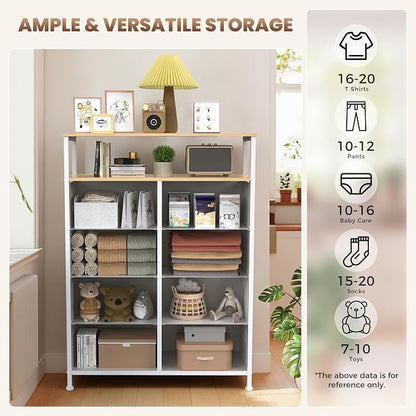 DUMOS 8 Drawer Fabric Dresser - Image 4