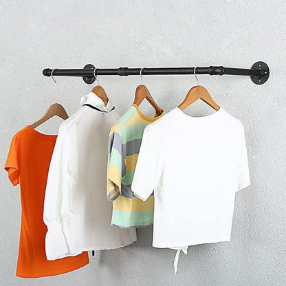 Oroonoko 36inch Industrial Pipe Clothes Rack Wall Mount - Image 7