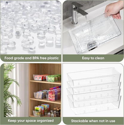 BALEINE Pantry Organizers and Storage Bins, Plastic Clear Storage Bins - Image 2
