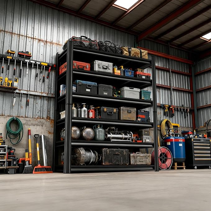 Metal Shelving, Garage Shelving Unit and Storage, Adjustable Storage Shelves - Image 2