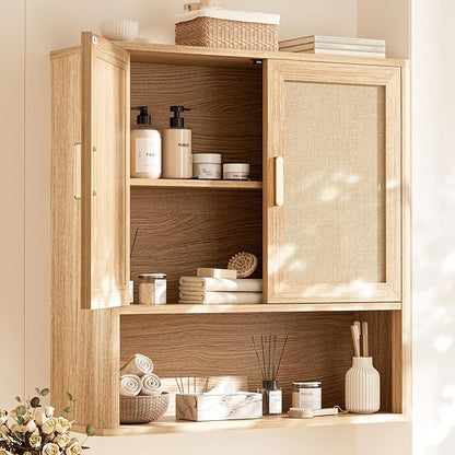 Rattan Bathroom Wall Cabinet by INNODToddlerTower