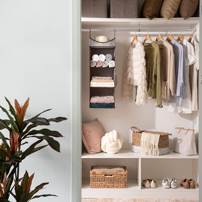 StorageWorks Hanging Closet Organizer, 3-Shelf Shelves - Image 2