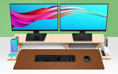 Aothia Leather Desk Pad Protector, Mouse Pad, Office Desk Mat, Non-Slip PU - Image 5