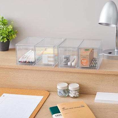 STORi Stackable Desk Organizer drawers, 4 Tall Drawers - Image 5