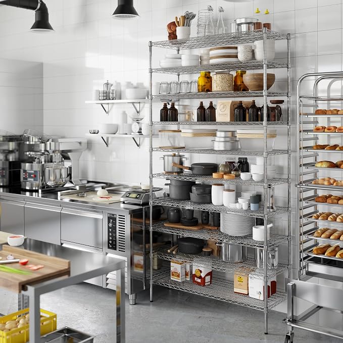 18" Deep x 48" Wide x 96" Height Wire Shelving Kit | 10-Tier | NSF Commercial - Image 7