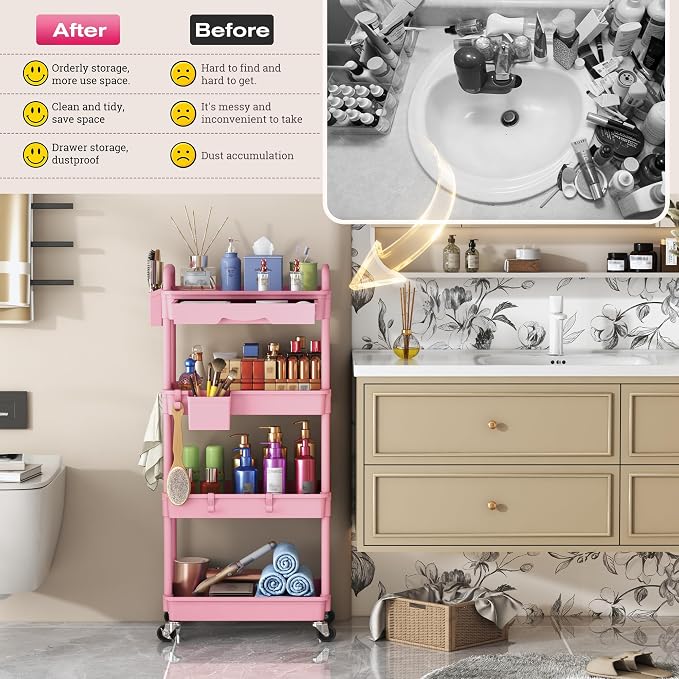 Goovilla Rolling Makeup Organizer Cart - Image 7