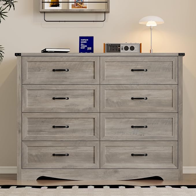8-Drawer Dresser for Bedroom, Modern Wooden Chest of Drawers - Image 3