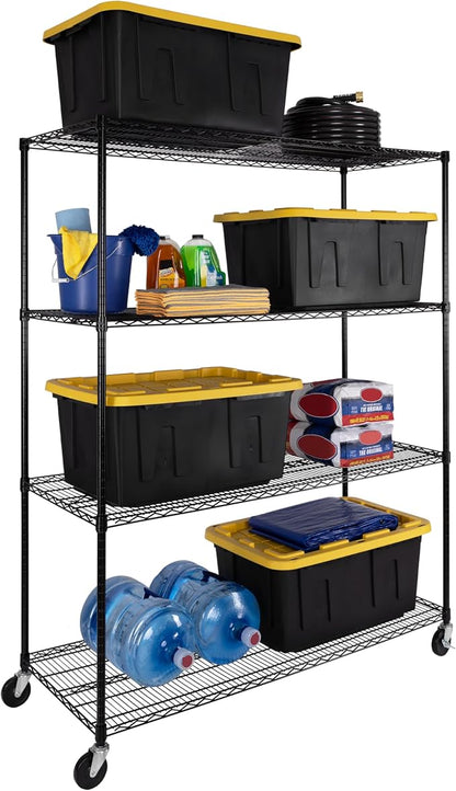 Seville Classics UltraDurable Heavy Duty NSF Solid Steel Wire Rack Storage Unit - Image 9
