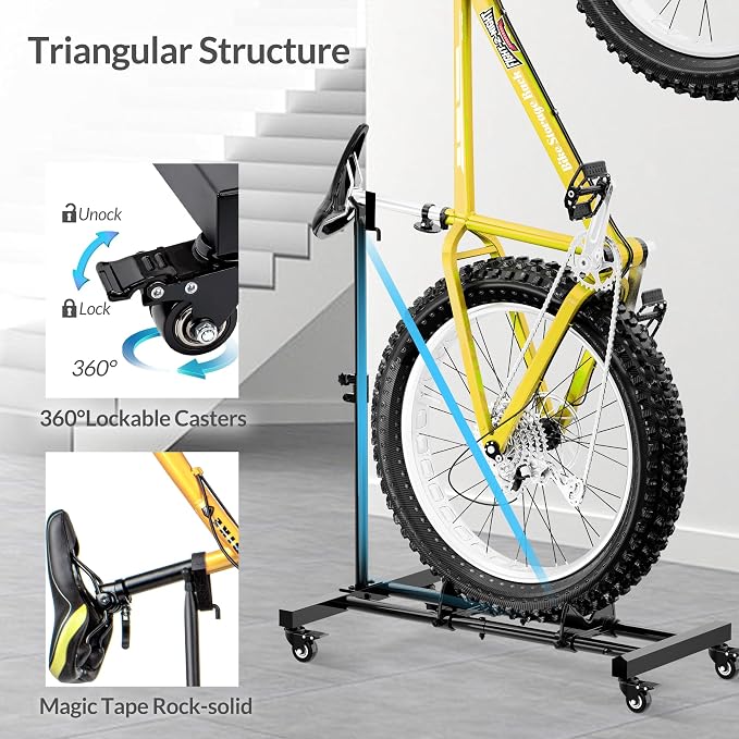 Sttoraboks Vertical Bike Stand, Freestanding Bike Rack Garage Storage Upright - Image 7
