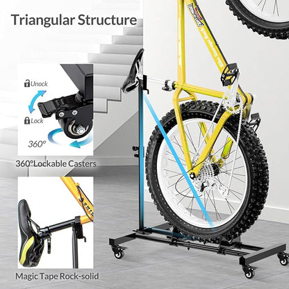 Sttoraboks Vertical Bike Stand, Freestanding Bike Rack Garage Storage Upright - Image 7