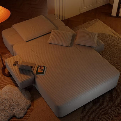 2-in-1 Convertible Chaise Lounge Indoor, 60.2" Corduroy Upholstered Chaise - Image 7