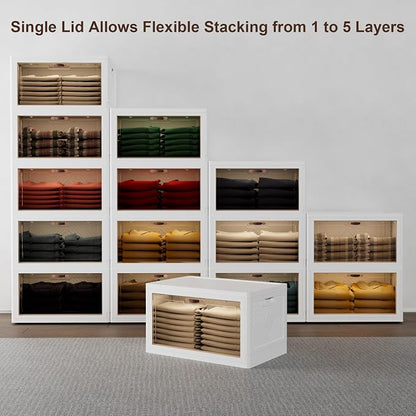 JOYMOOP Folding Storage Bins Organizer, 49.6 Quart Collapsible Storage Box - Image 7