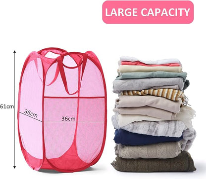TECHMILLY Collapsible Mesh Pop Up Laundry Hamper - Image 4