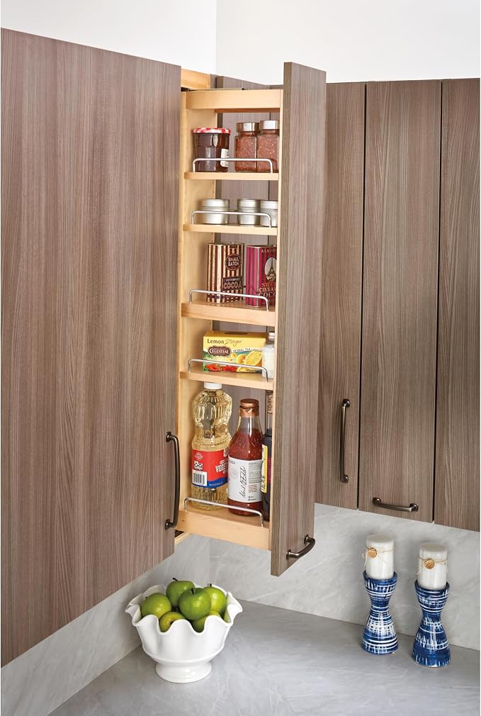 Rev-A-Shelf Kitchen Cabinet Pullout Wall Filler Wooden Organizer Slide Out - Image 4