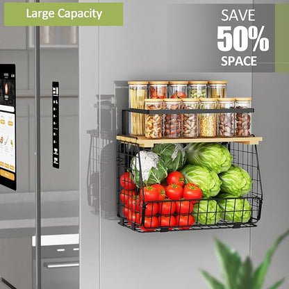 Magnetic Shelf for Fridge: Fruit Potato and Onion Storage Bin - Image 6