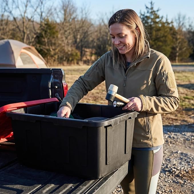 27 Gallon Industrial Plastic Storage Totes, Heavy Duty Storage Bins - Image 7