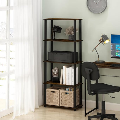 Furinno Turn-S-Tube 5-Tier Multipurpose Shelf Display Rack - Image 5