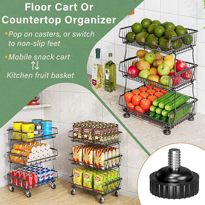 OKZEST Pantry Organizers and Storage Cart - Image 4