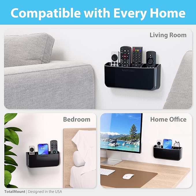 TotalMount Hole-Free Remote Holder – Eliminates Need to Drill Holes in Your Wall - Image 6