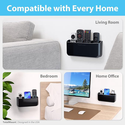 TotalMount Hole-Free Remote Holder – Eliminates Need to Drill Holes in Your Wall - Image 6