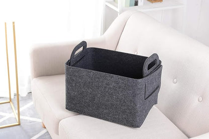 Minoisome Storage Basket Felt Storage Bin Collapsible& Convenient Box Organizer - Image 2