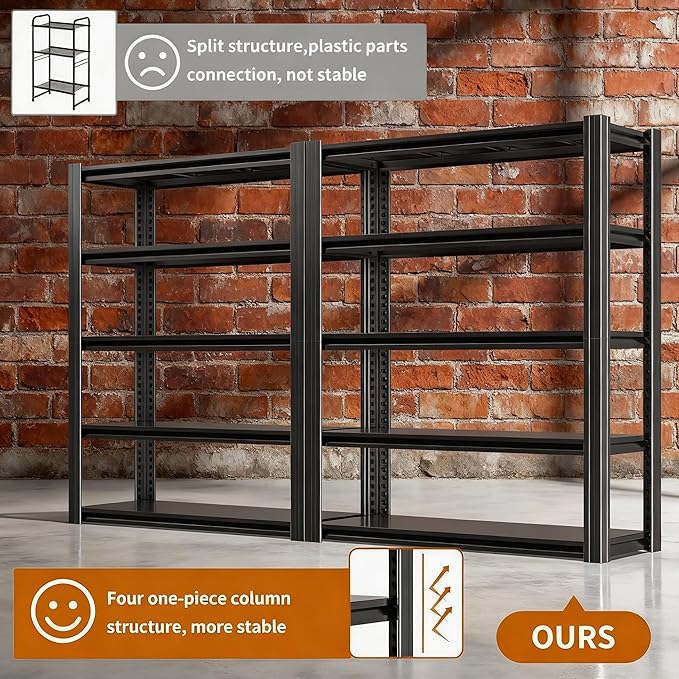 Garage Shelving, Heavy Duty Storage Shelves, Adjustable Boltless Units | Metal - Image 7