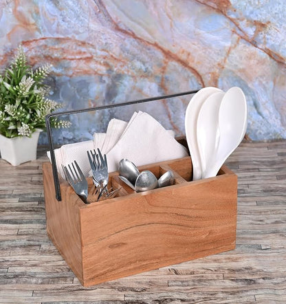 NIRMAN Acacia Silverware Flatware Organizers - Image 5