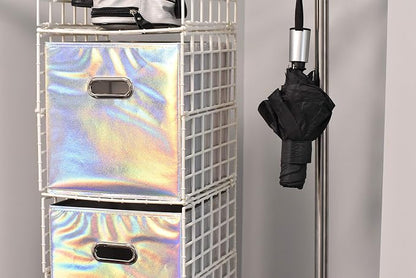 Handy Laundry 6-Pack Foldable Cube Storage Bins – Decorative Collapsible - Image 6