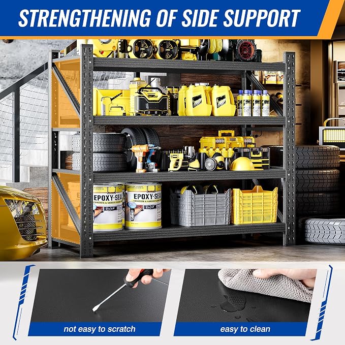 48" W Storage Shelves 3000lbs Garage Metal Shelving Heavy Duty Garage Shelves - Image 6