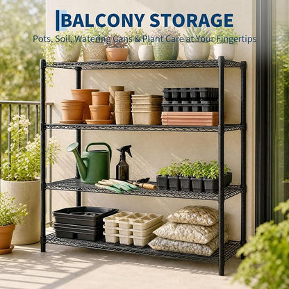 Garvee 4-Tier Wire Shelving 2560LBS Heavy Duty Storage Shelves Garage Rack | - Image 6