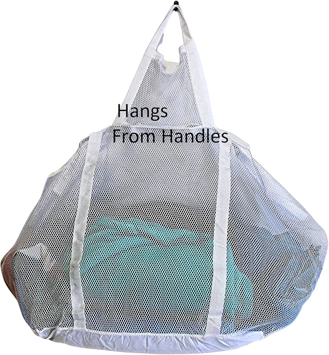 Large Soft Nylon Mesh Laundry Basket - Image 5