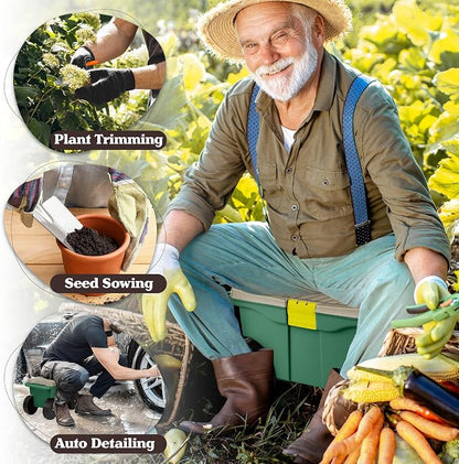 Rolling Garden Cart with Seat - Image 5
