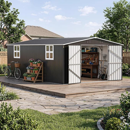 Polar Aurora 12x18 FT Outdoor Storage Shed | Garden Shed by PolarAurora