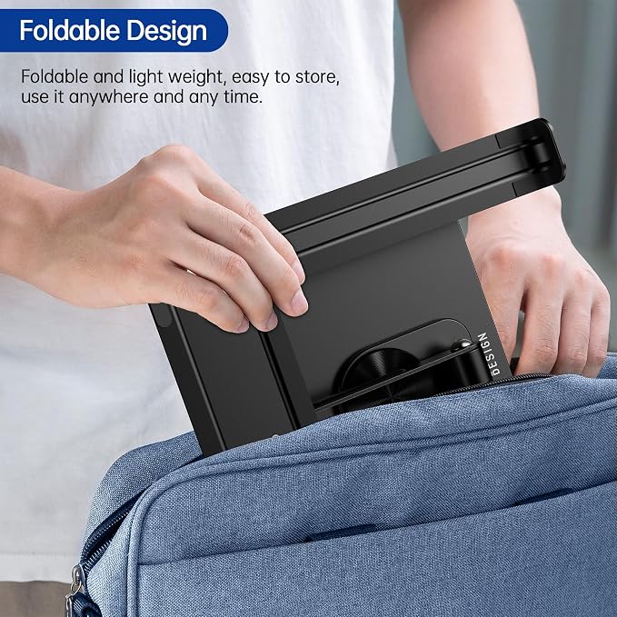 BESIGN LS12 Laptop Stand with 360° Rotating Base, Ergonomic Adjustable Notebook - Image 8