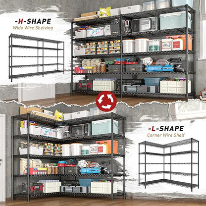 REIBII 73''W Storage Shelves Load 1650 LBS Metal Shelving 5-Tier Adjustable - Image 4