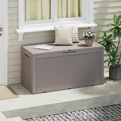 Outdoor Storage Box, Resin Deck Boxes Outdoor Waterproof - Image 7