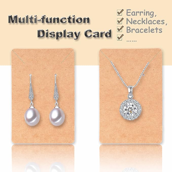 Earring Display Cards with 100 Pcs Earring Holder Cards 200 Pcs Earring Backs - Image 5