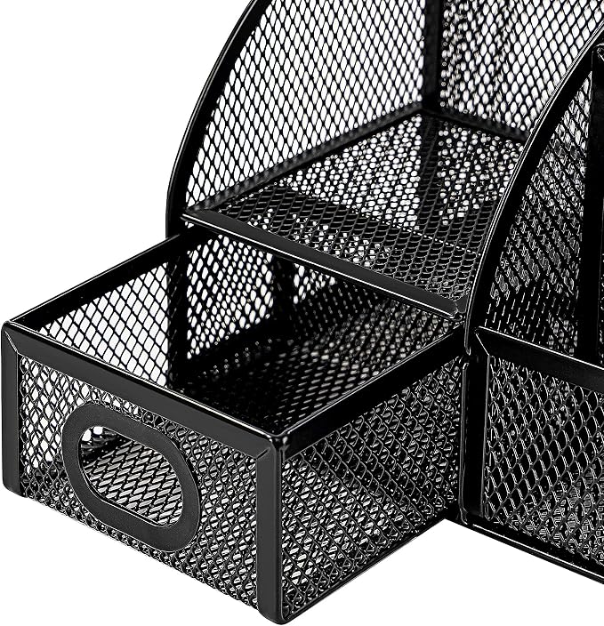 Amazon Basics Pen Holder and Desk Organizer, Office Caddy Storage, ‎9.1" x 5.9" - Image 4