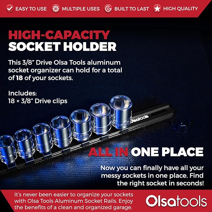 Olsa Tools Aluminum Socket Organizer - Image 2