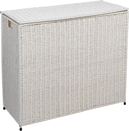 Household Essentials 3 Compartment Laundry Sorter, Wicker Laundry Sorter by HouseholdEssentials