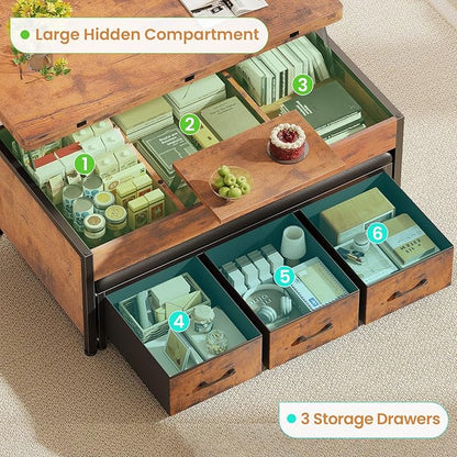 Itaar Lift Top Coffee Table Set, Center Table - Image 4