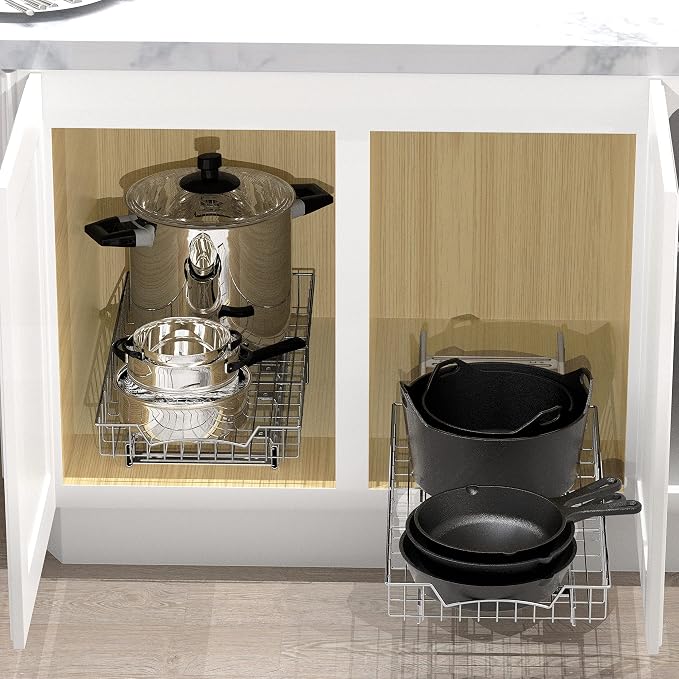 Simple Houseware Under Cabinet Pull Out Sliding Shelf - Image 4