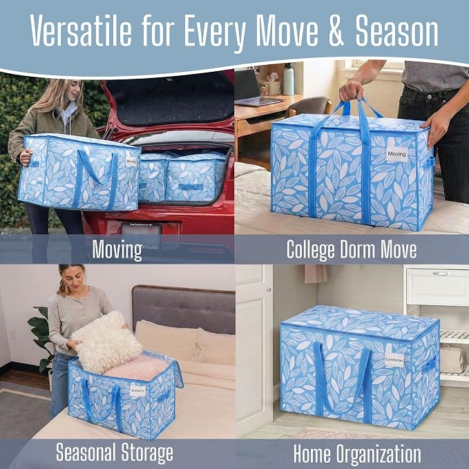 VENO 8 Pack Heavy Duty Moving Bags, Extra Large Storage Bags - Image 6