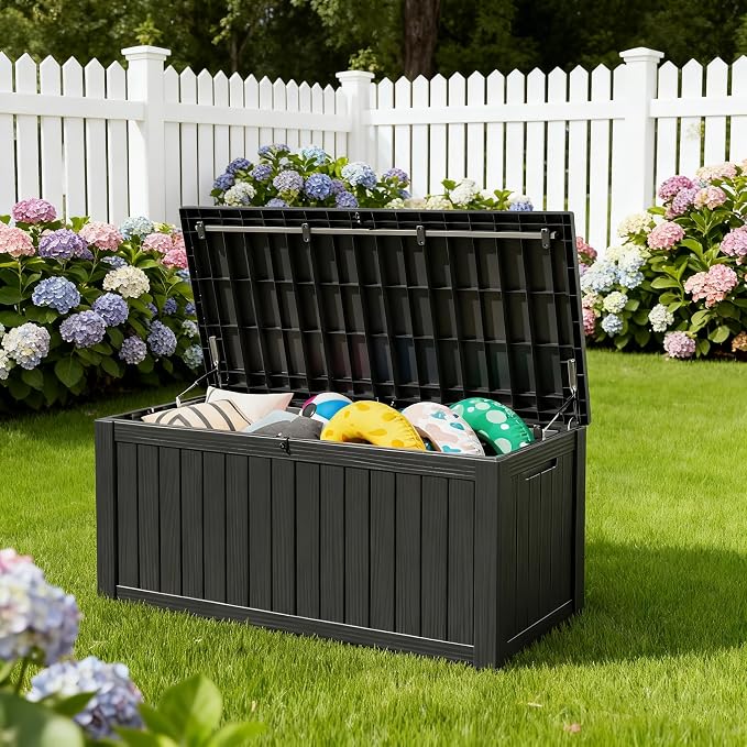 Outdoor Storage Box, Resin Deck Boxes Indoor and outdoor, Waterproof Storage by NBYSGO