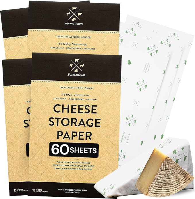 Formaticum 60-Pack Zero Cheese Storage Paper, Compostable, Biodegradable by Formaticum