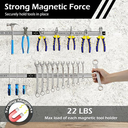18" Magnetic Tool Holder Strip, 6 Pack Magnet Bar - Image 3