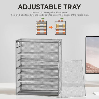 SUBEKYU 9 Tier Paper Organizer for Desk - Image 2