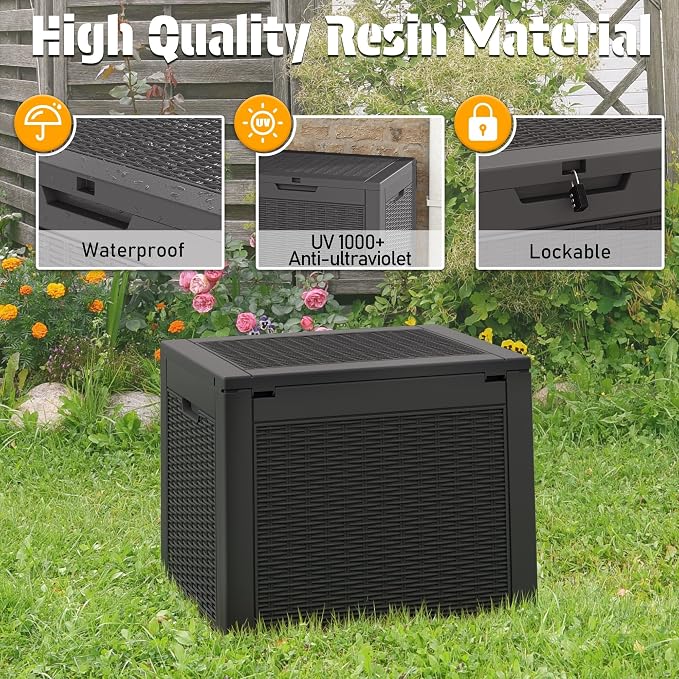 NUNU LAB 35 Gallon Outdoor Storage Box Waterproof, Outside Package Delivery - Image 6