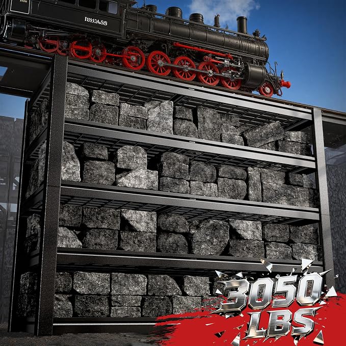 55.1" W Metal Shelving 5 Tier Garage Shelving 3050LBS Storage Shelves - Image 3