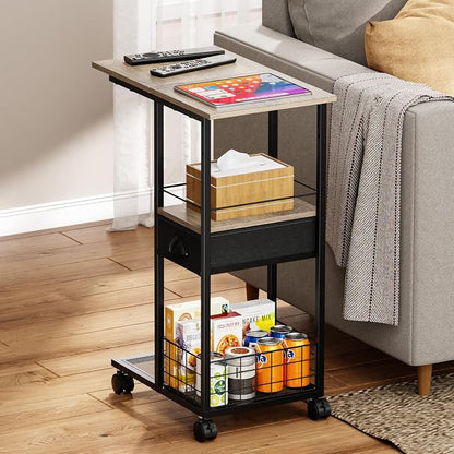 Rolling C Shaped Side Table - Image 2